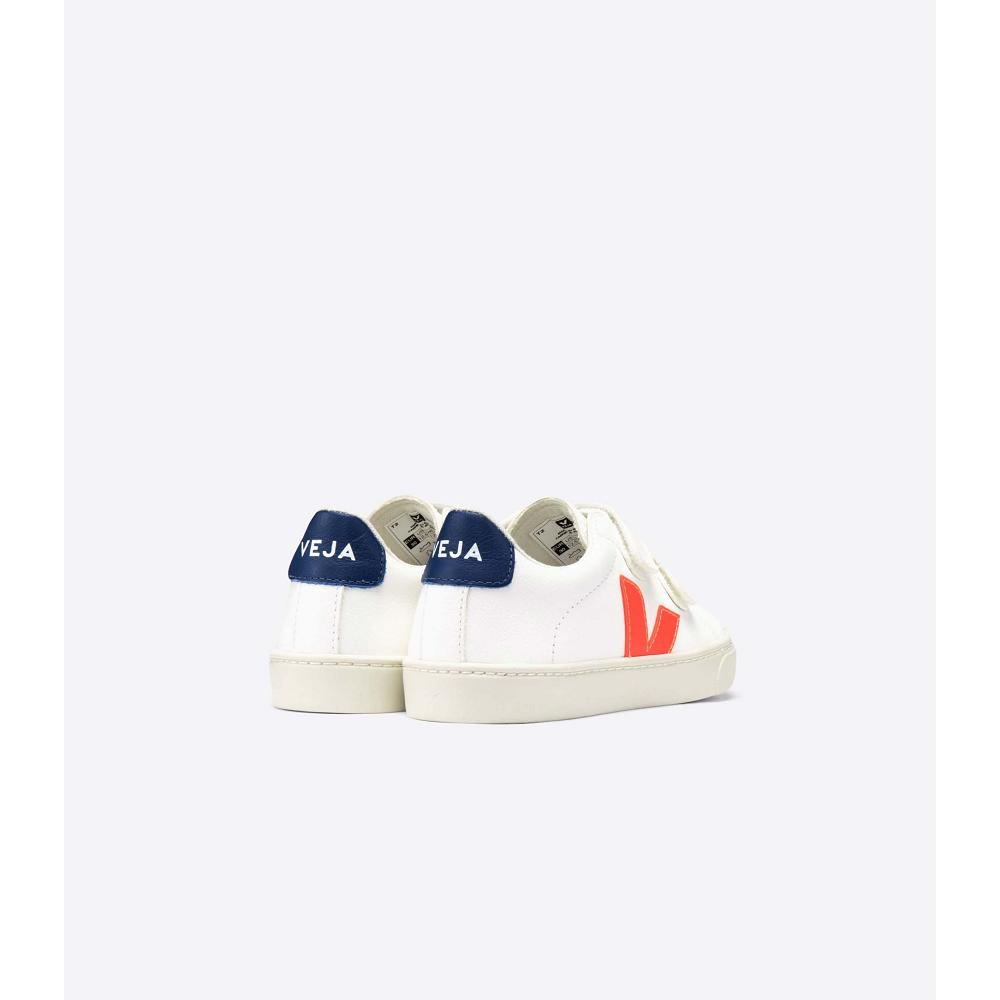 Veja ESPLAR CHROMEFREE Kids' Sneakers White/Orange/Navy | CA 834AHK